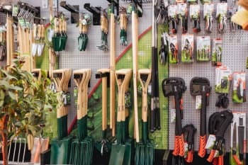Outdoor and garden supplies showcasing NSJ Wholesale as a supplier of garden tools and equipment